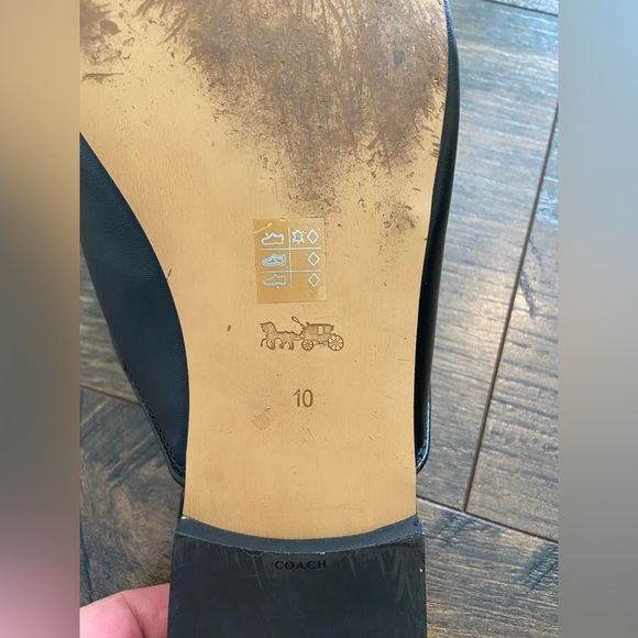 Black Coach Loafer Slides Size 10 - Picture 4 of 4